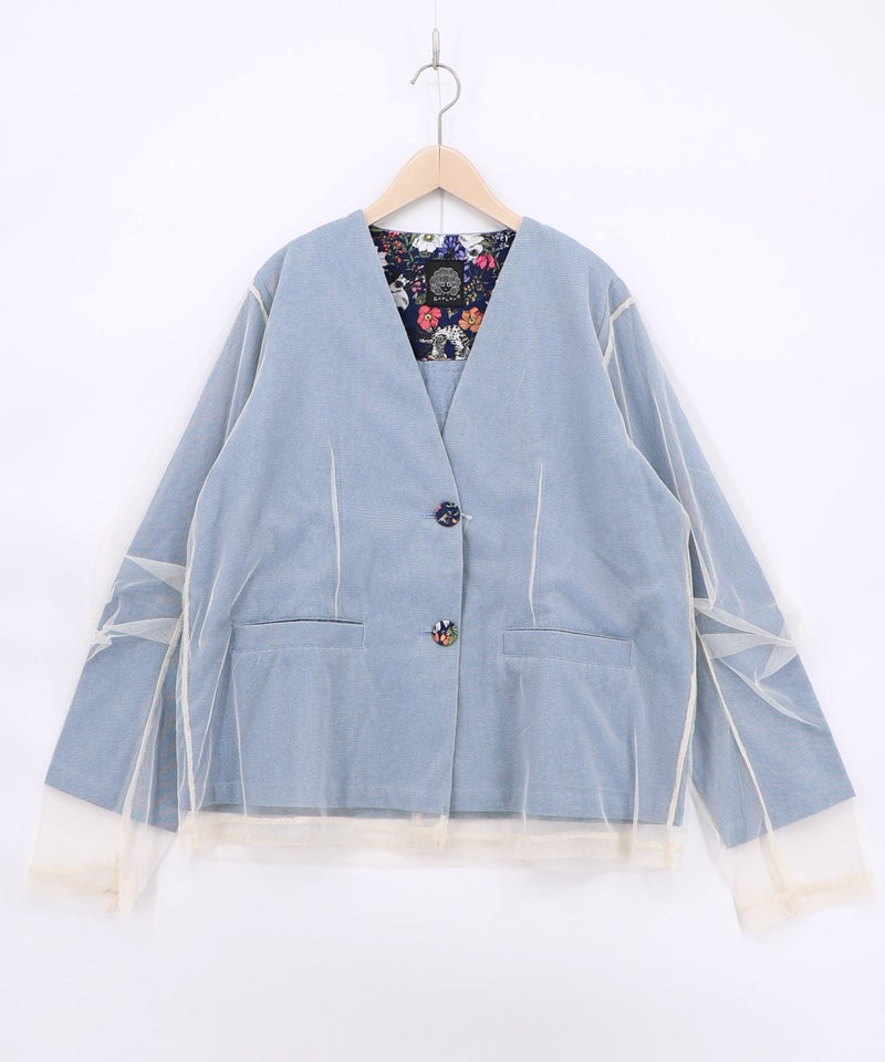 チュール重ねデニムジャケット-12