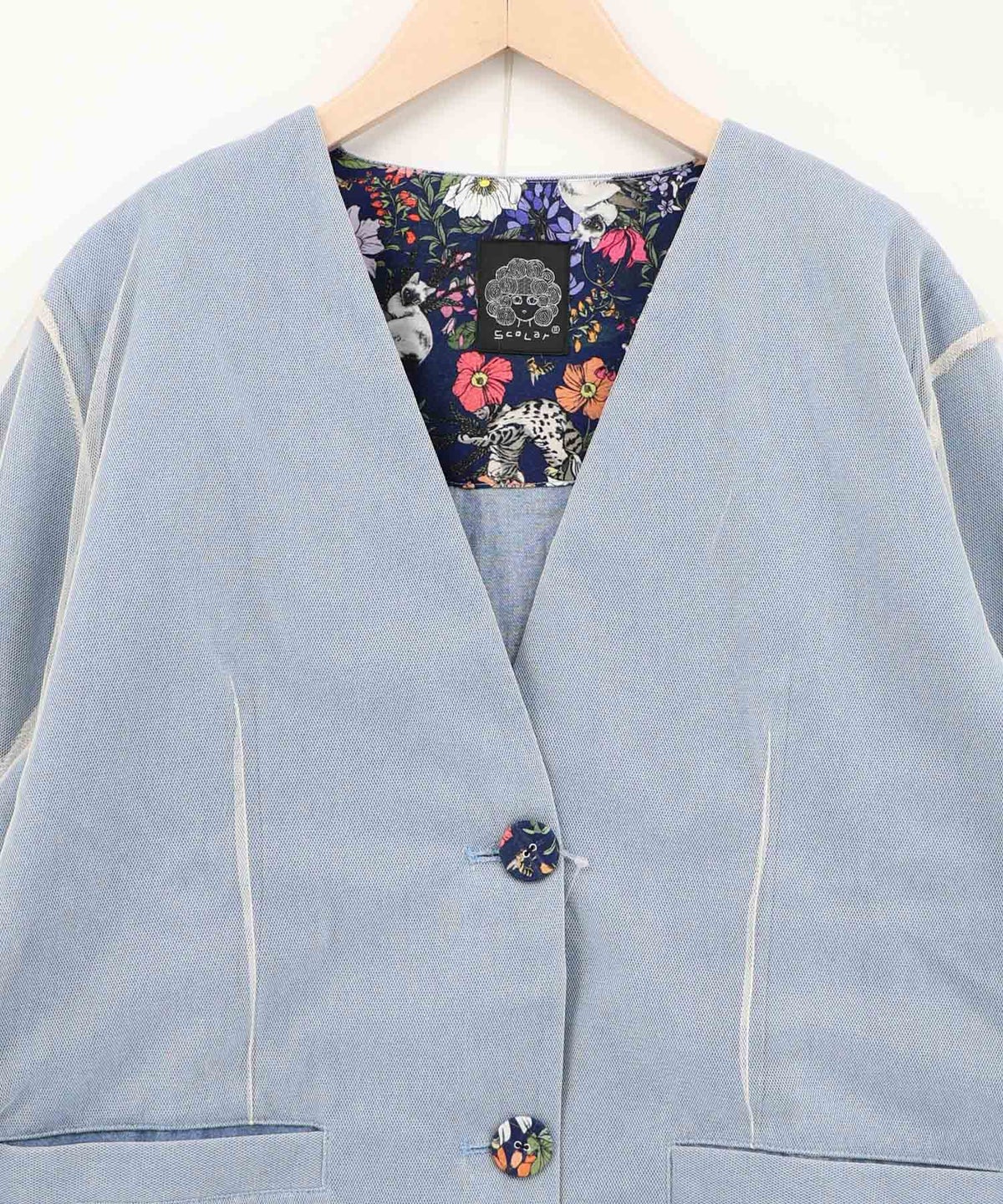 チュール重ねデニムジャケット-14