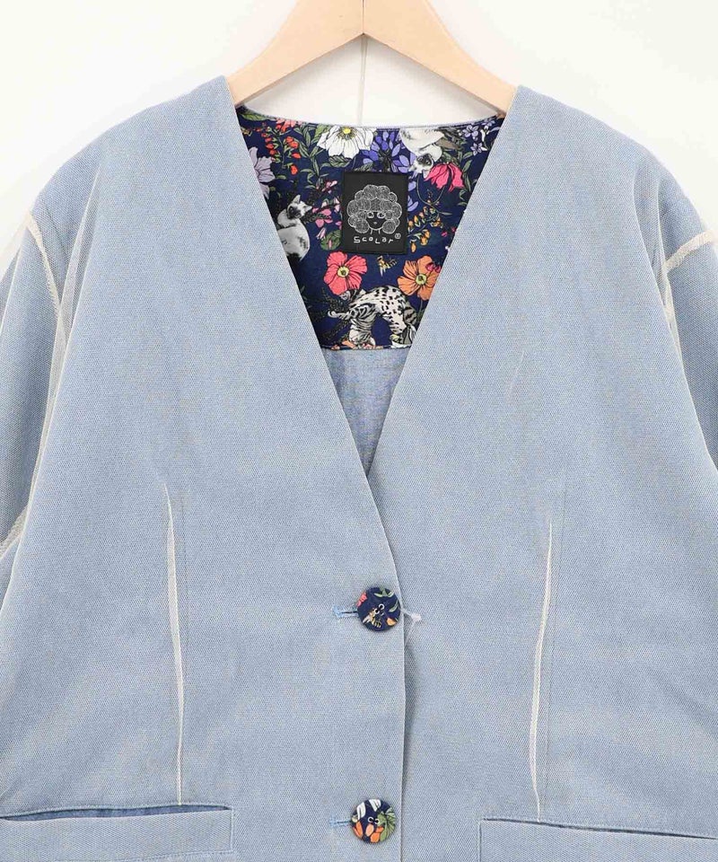 チュール重ねデニムジャケット-14