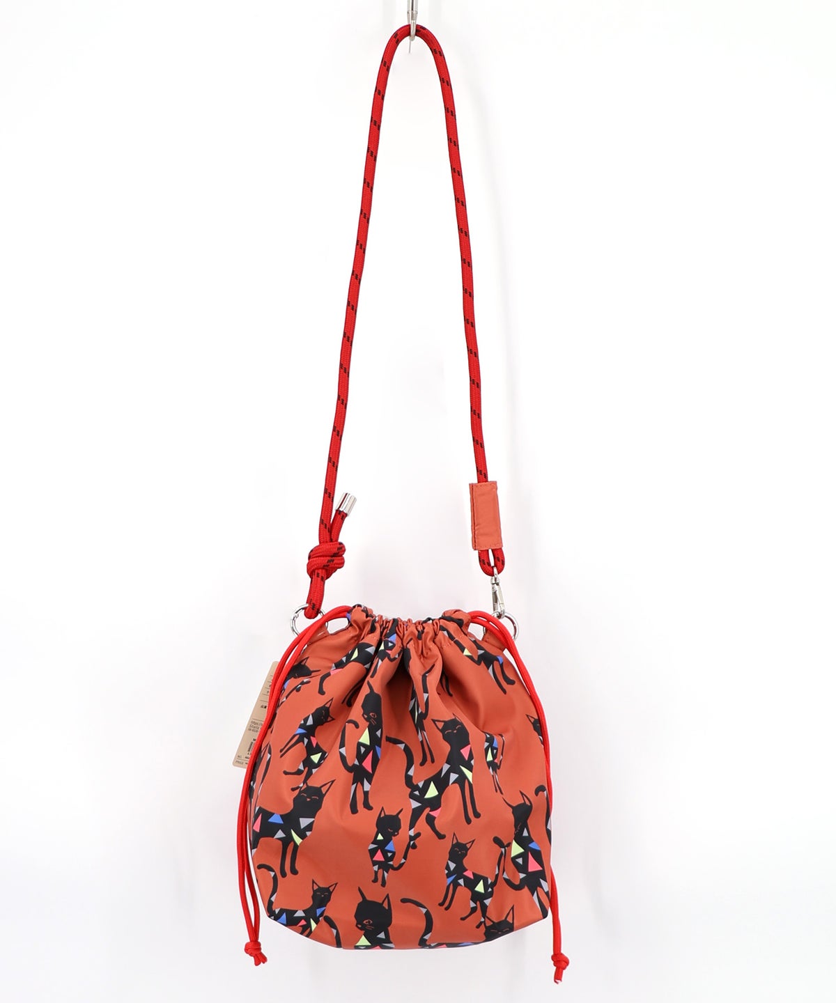 3柄展開 ネコショルダー巾着バッグ-6