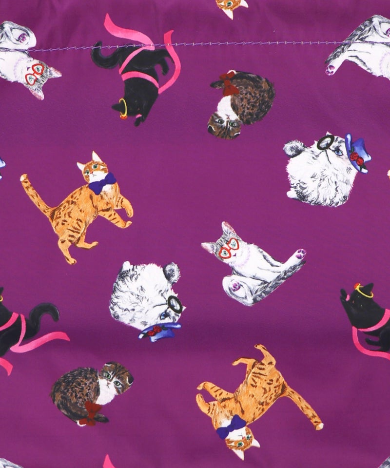 3柄展開 ネコショルダー巾着バッグ-11