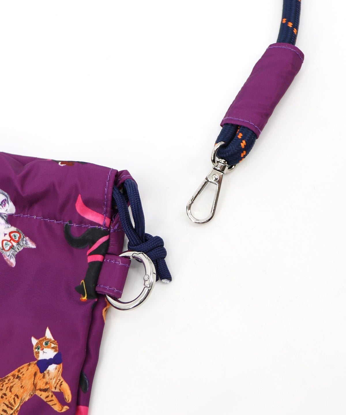 3柄展開 ネコショルダー巾着バッグ-14