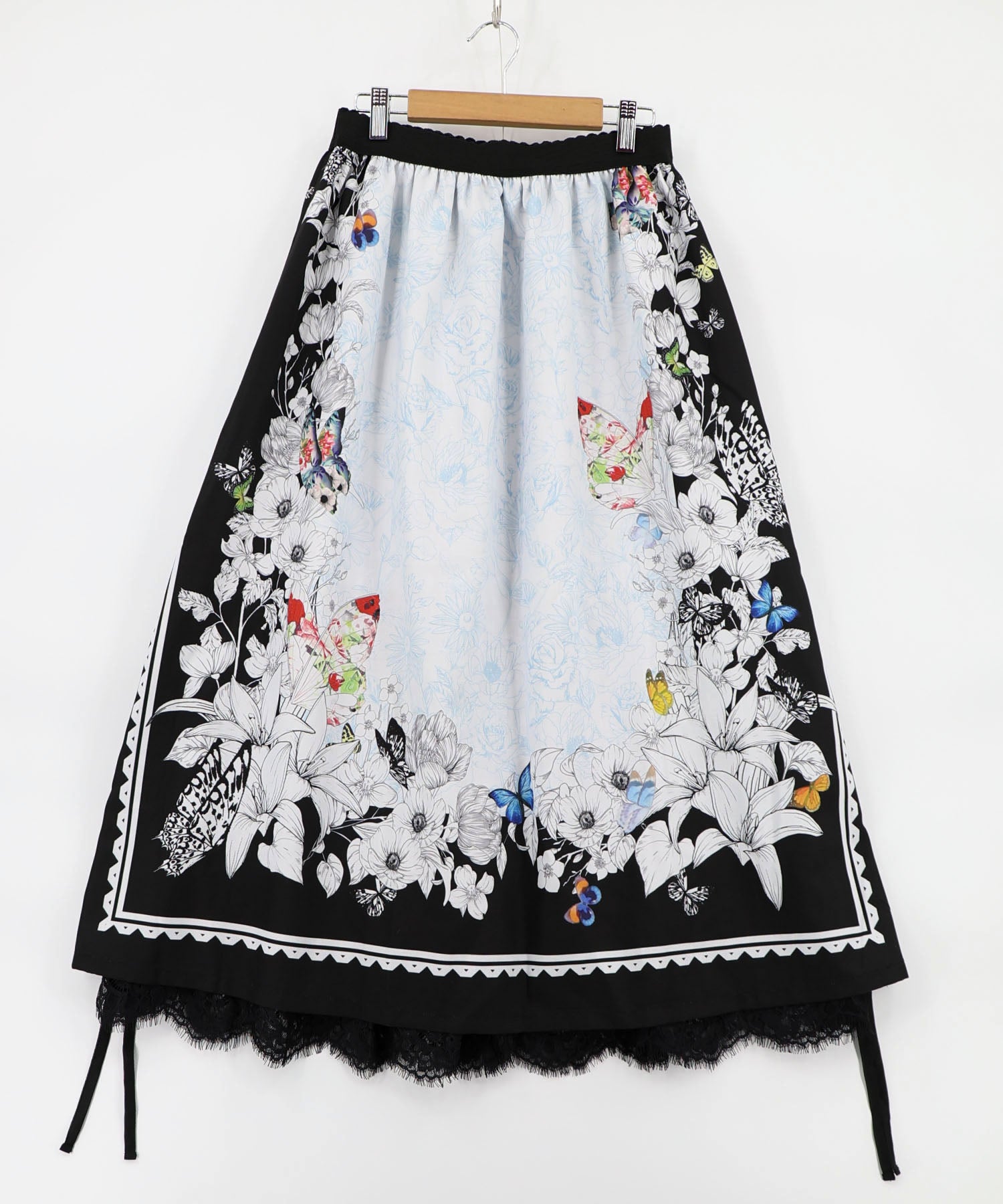 562216：お花いっぱい レース×ドロスト付きスカートの通販-ScoLar