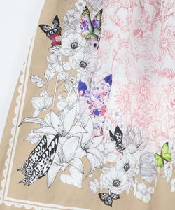 お花いっぱい レース×ドロスト付きスカート-12