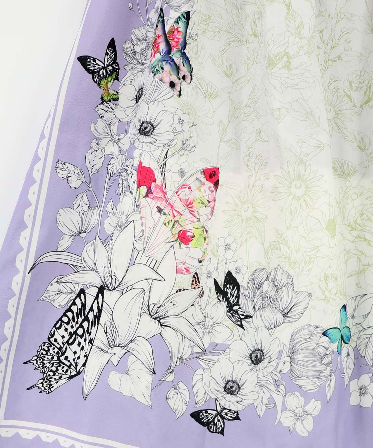 お花いっぱい レース×ドロスト付きスカート-14