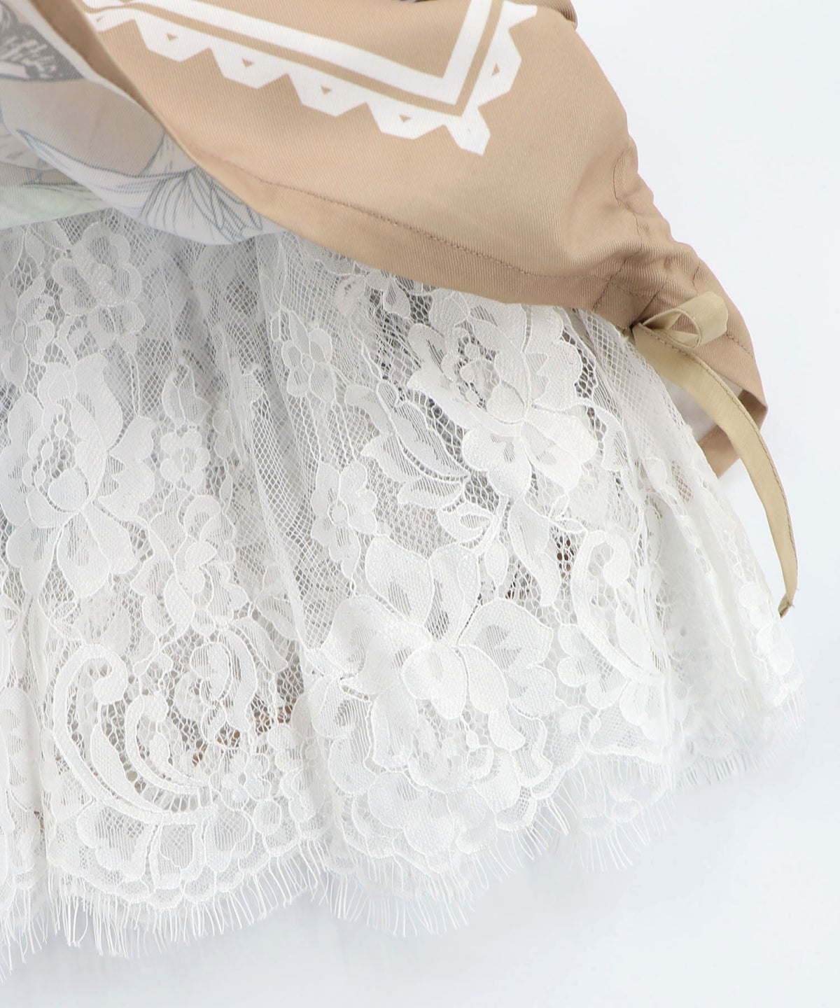 お花いっぱい レース×ドロスト付きスカート-18