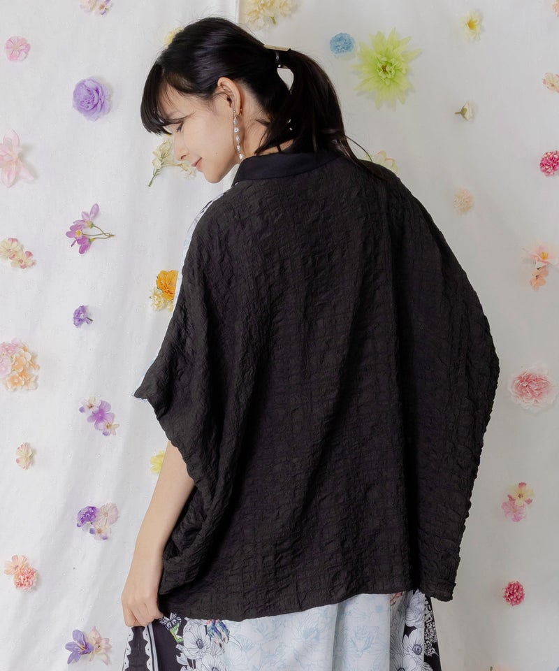 お花いっぱい アンティーク調シャツ-5