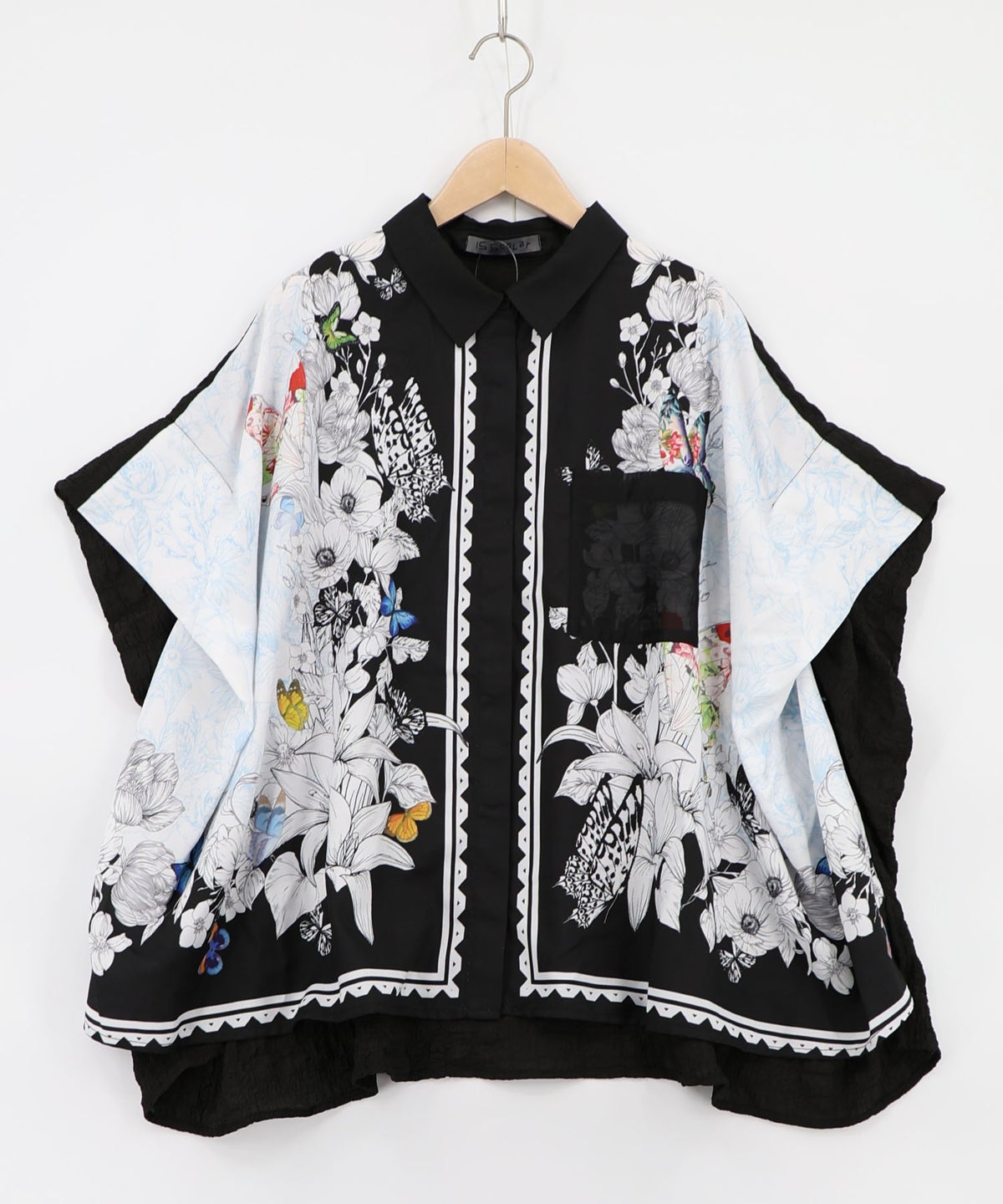 お花いっぱい アンティーク調シャツ-11