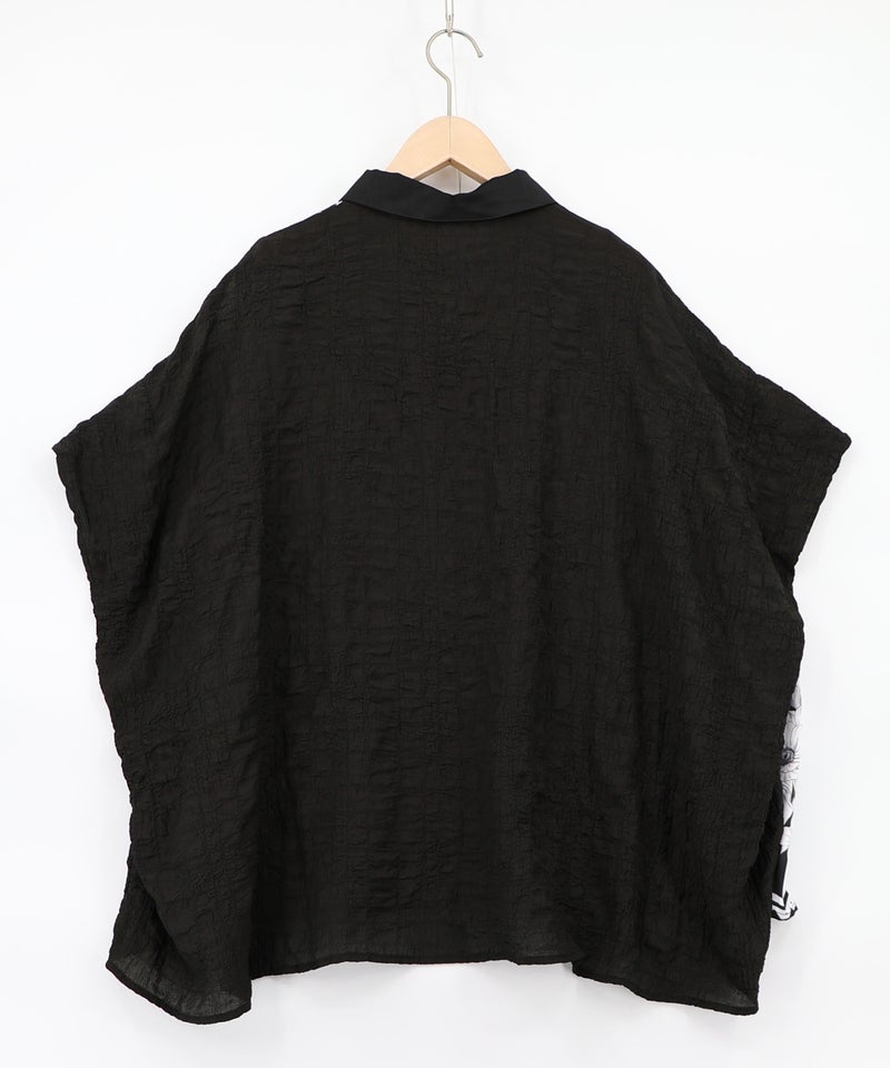 お花いっぱい アンティーク調シャツ-12