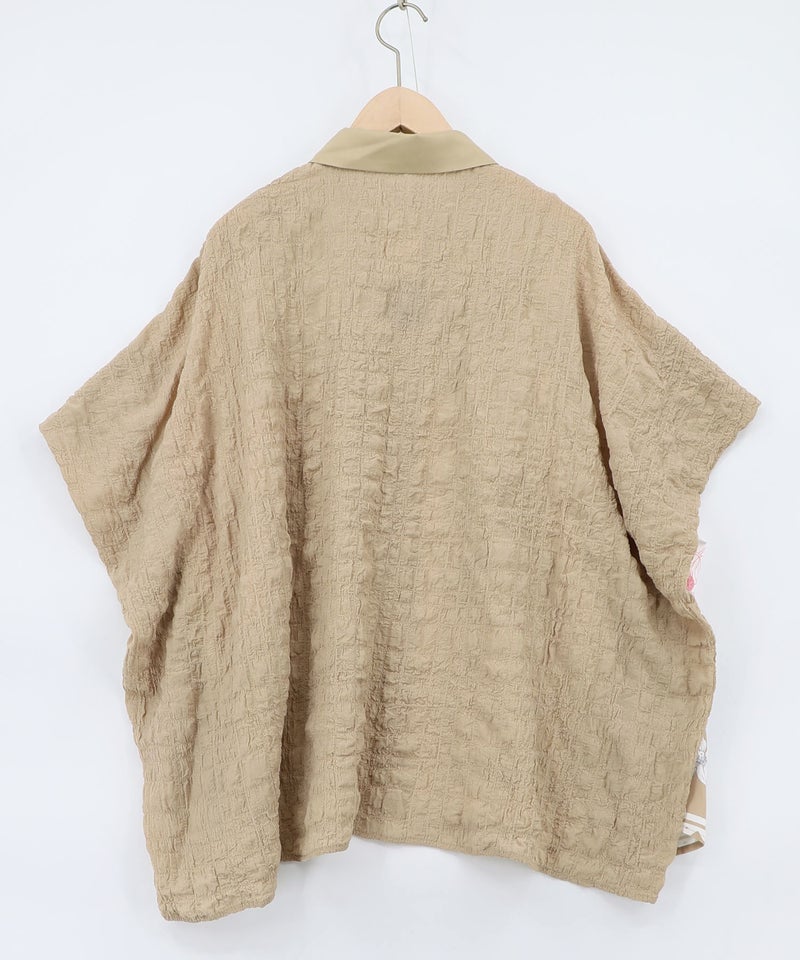 お花いっぱい アンティーク調シャツ-15