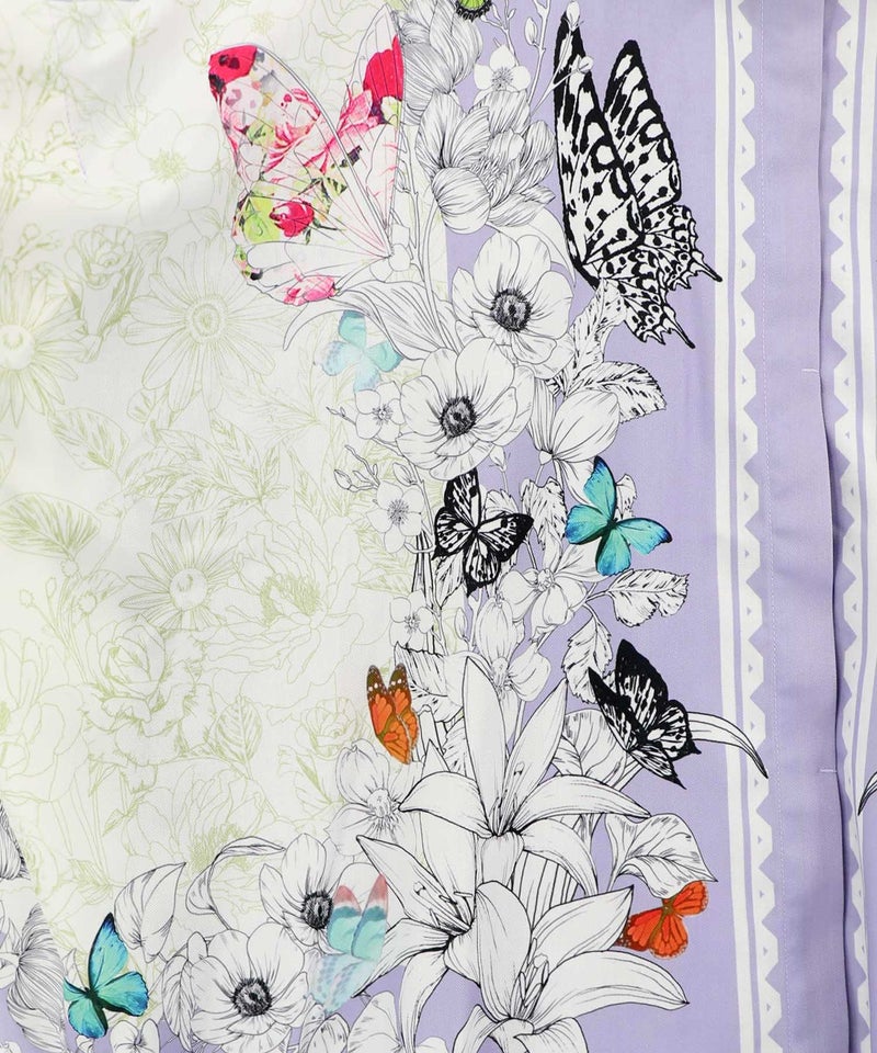 お花いっぱい アンティーク調シャツ-19