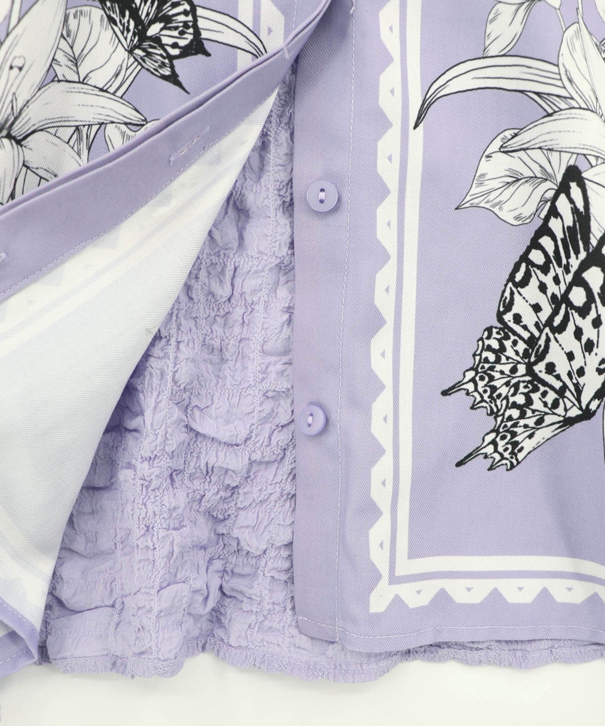 お花いっぱい アンティーク調シャツ-23