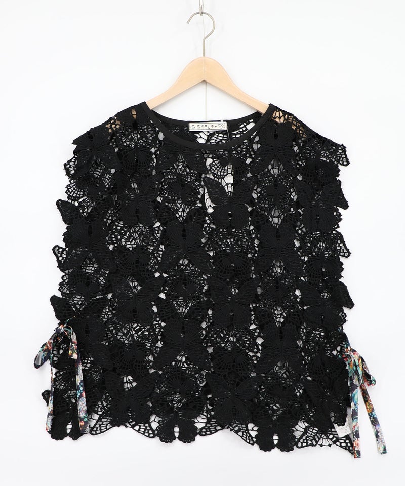 リボン付き蝶レースベスト-9