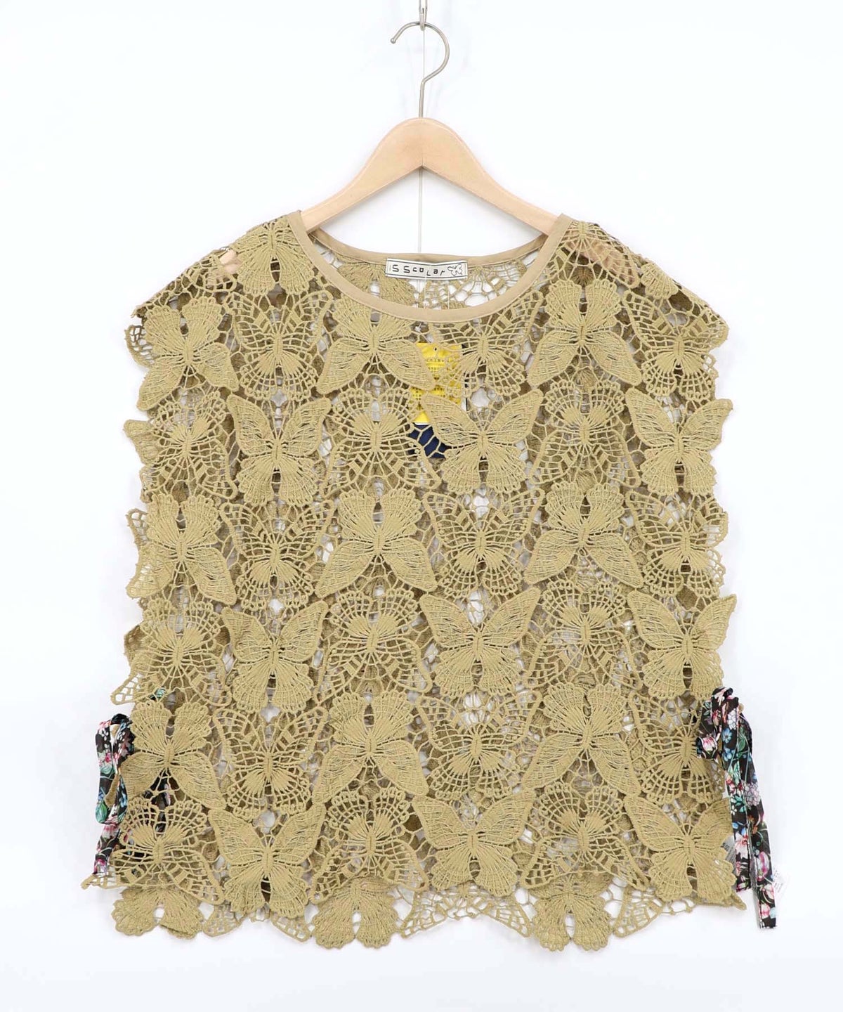 リボン付き蝶レースベスト-11