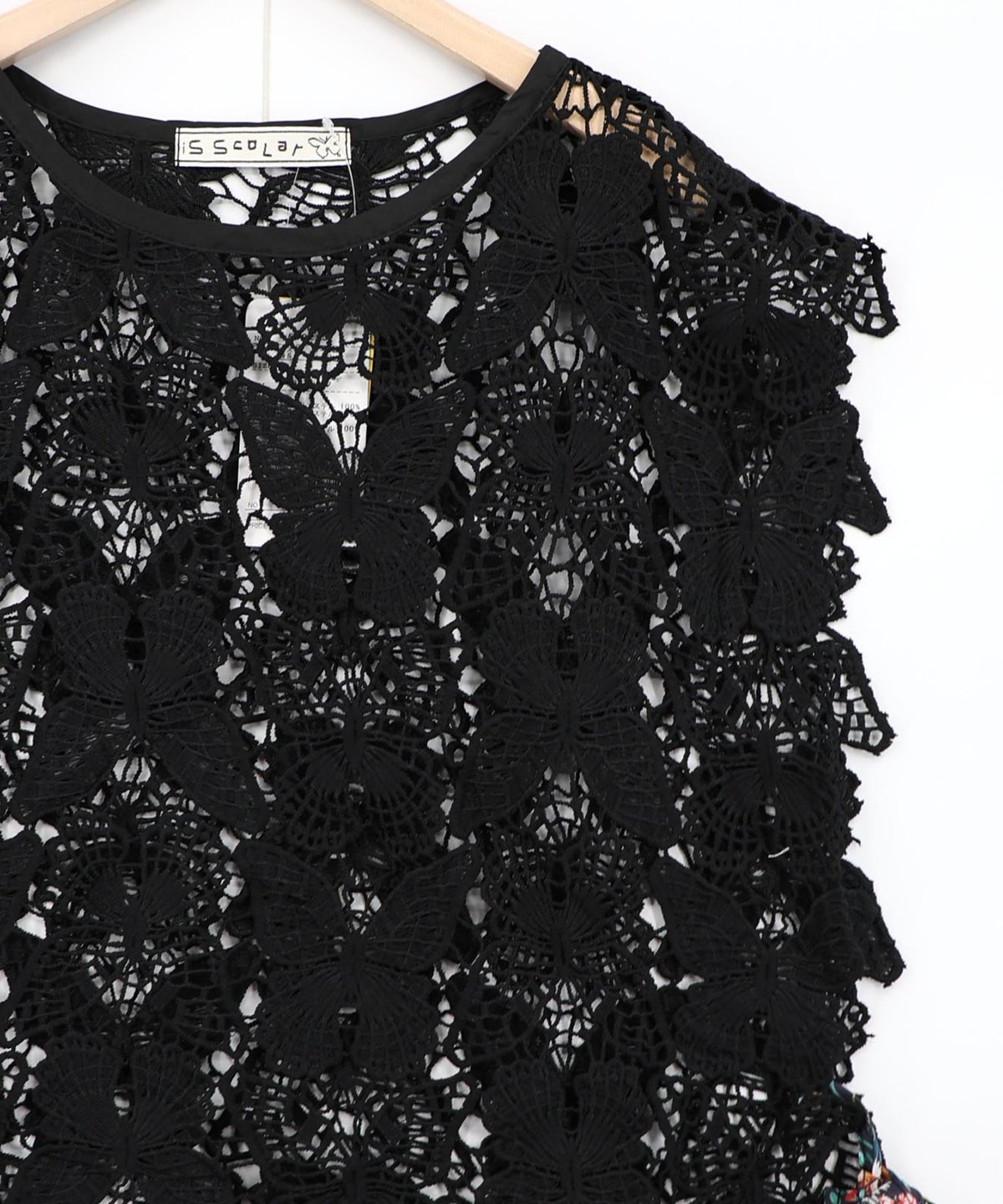 リボン付き蝶レースベスト-14