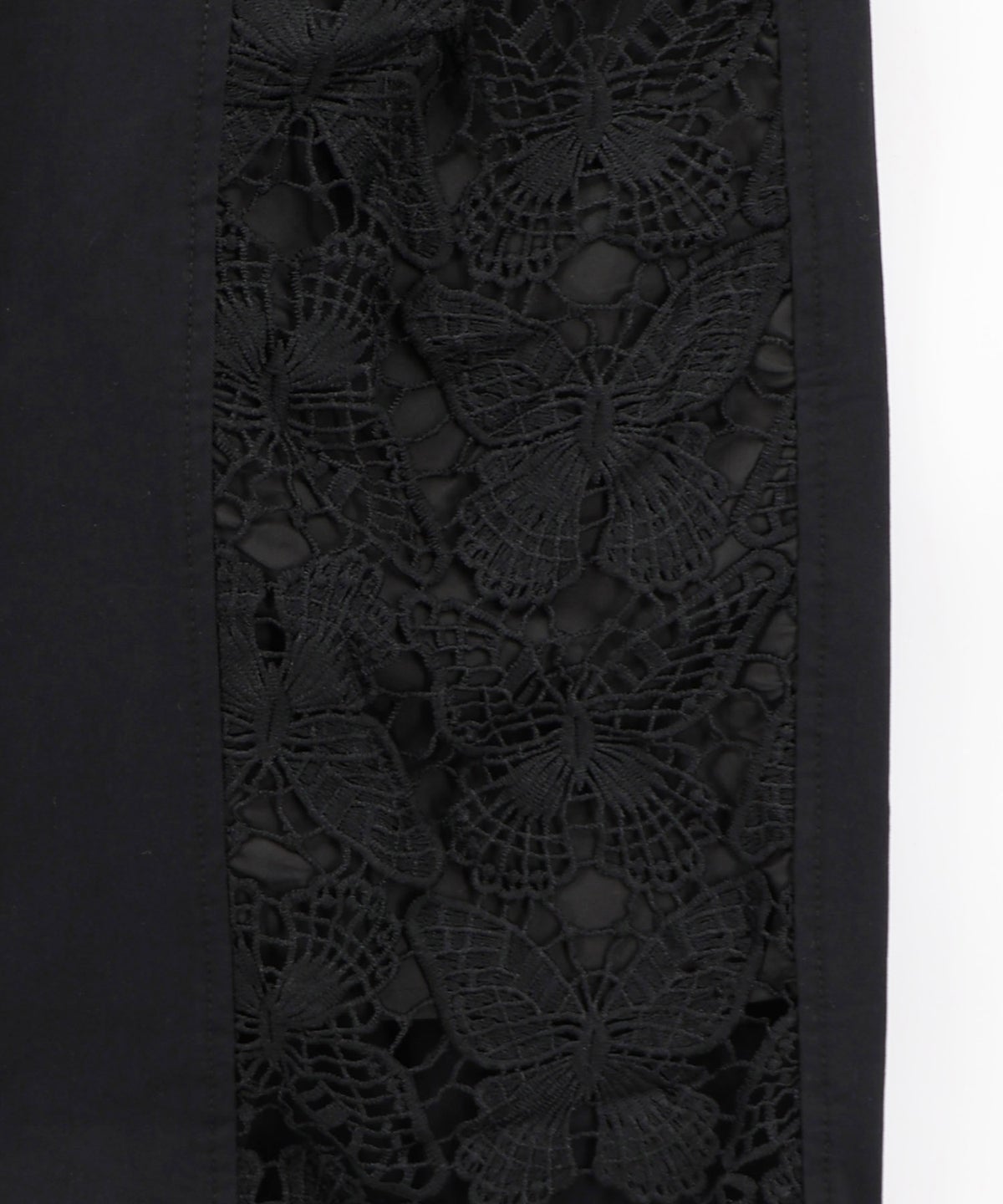 アジサイ柄リボンベルト付き蝶レースパンツ-10