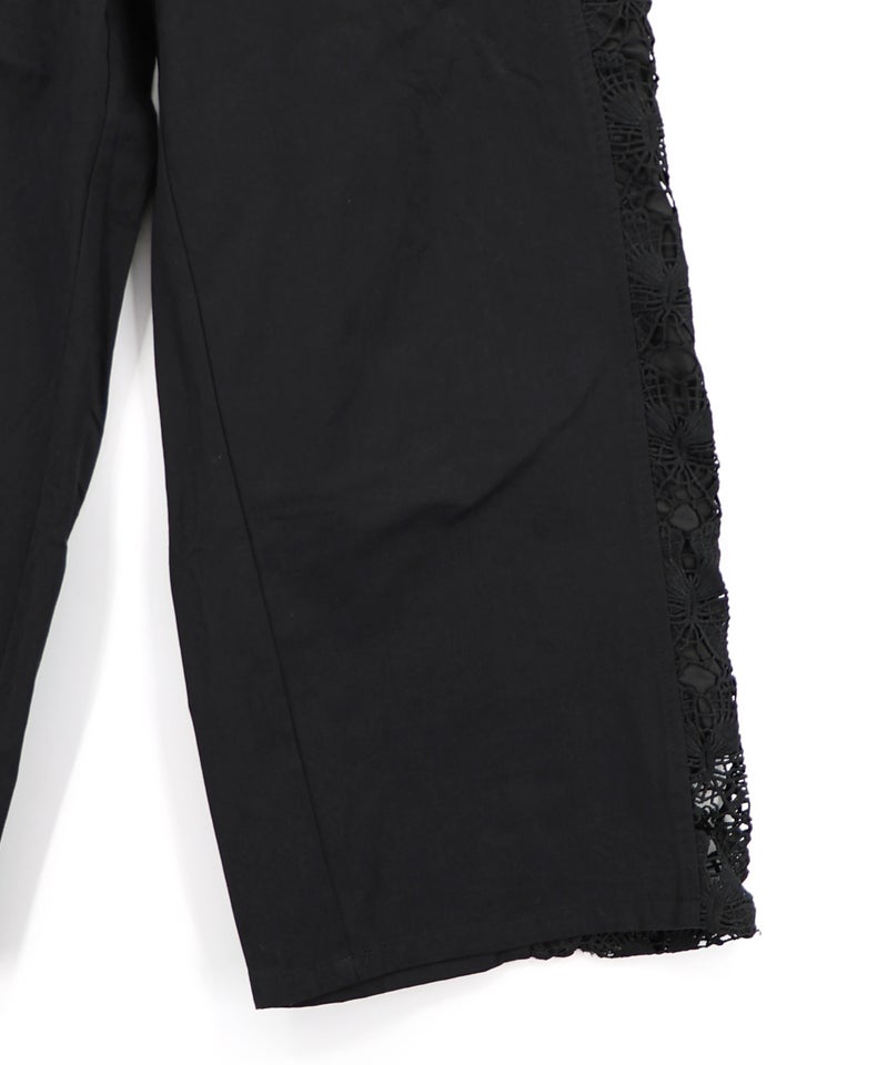 アジサイ柄リボンベルト付き蝶レースパンツ-16