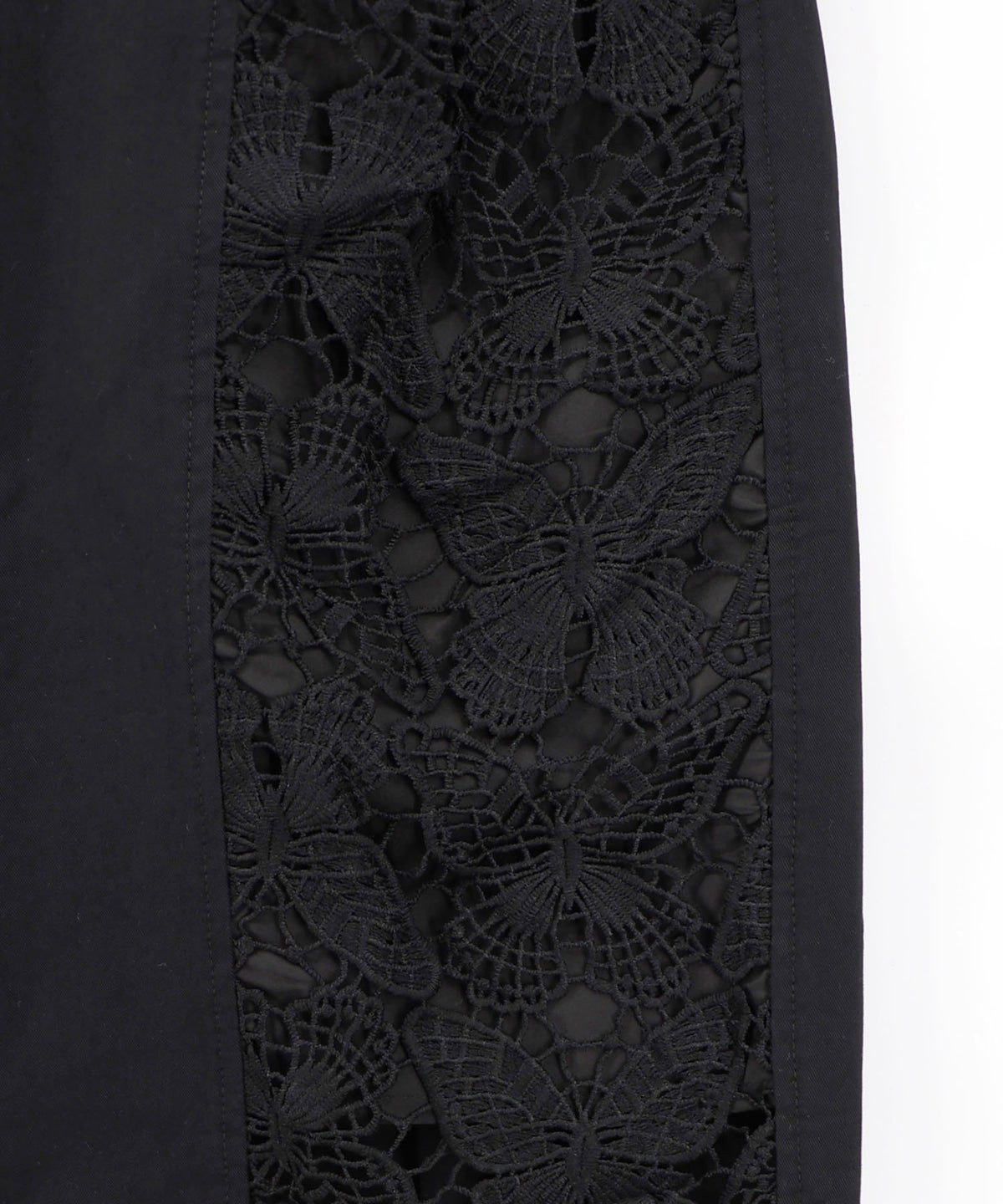 アジサイ柄リボンベルト付き蝶レースパンツ-17