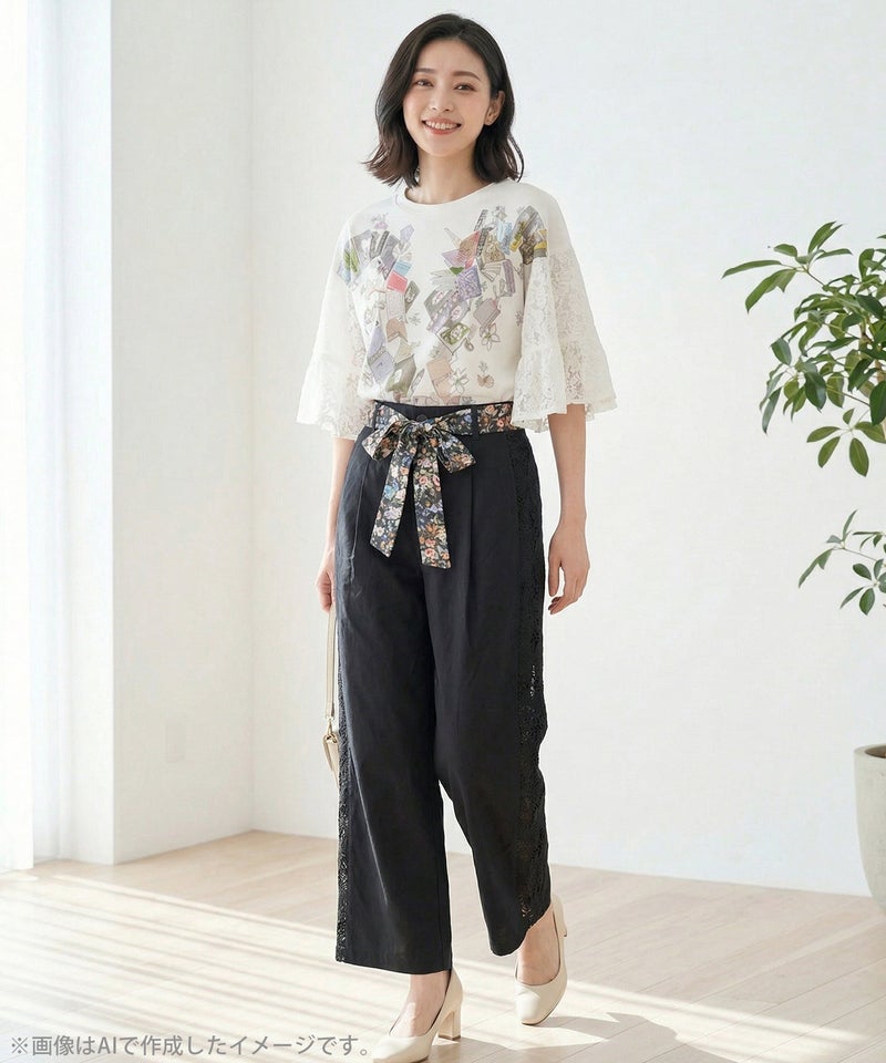 おばあちゃんの思い出本棚柄プルオーバー-2