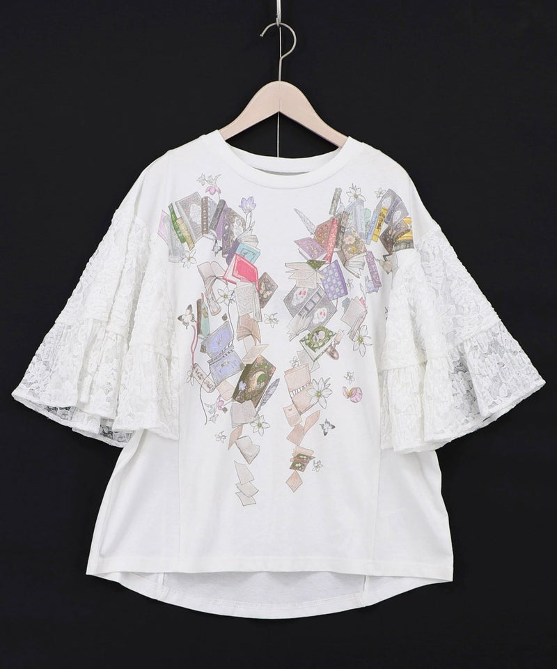 おばあちゃんの思い出本棚柄プルオーバー-3