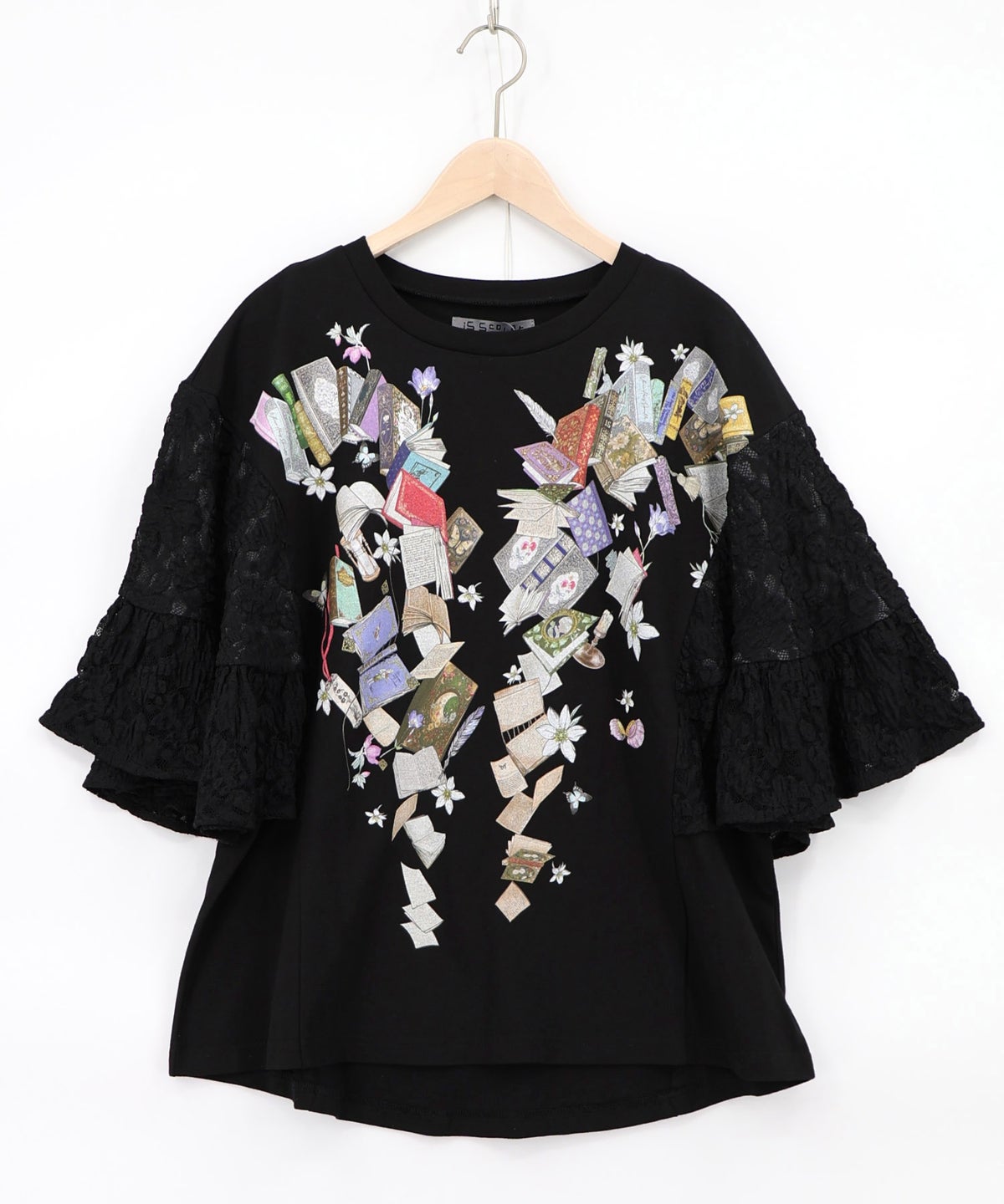 おばあちゃんの思い出本棚柄プルオーバー-5