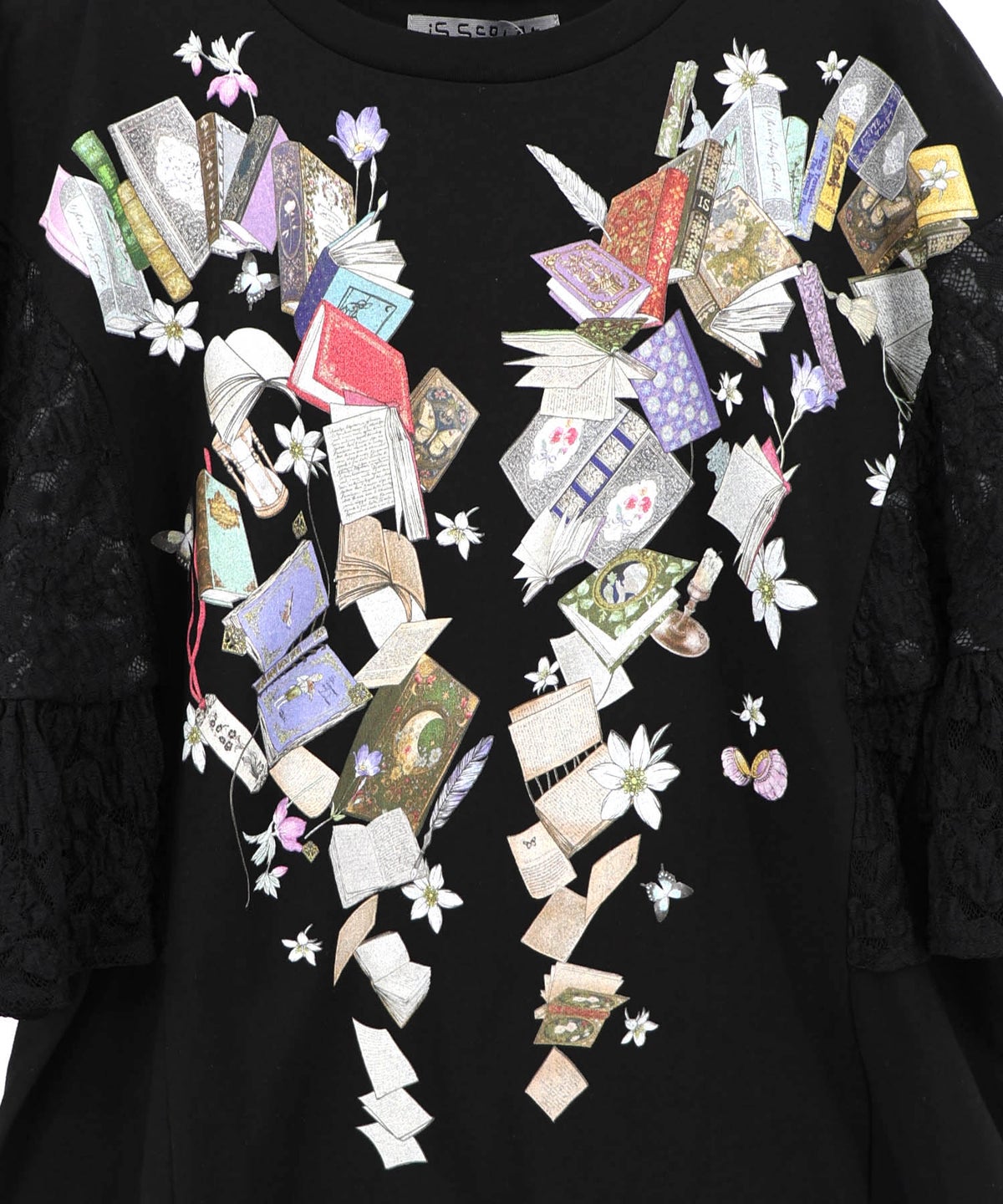 おばあちゃんの思い出本棚柄プルオーバー-6