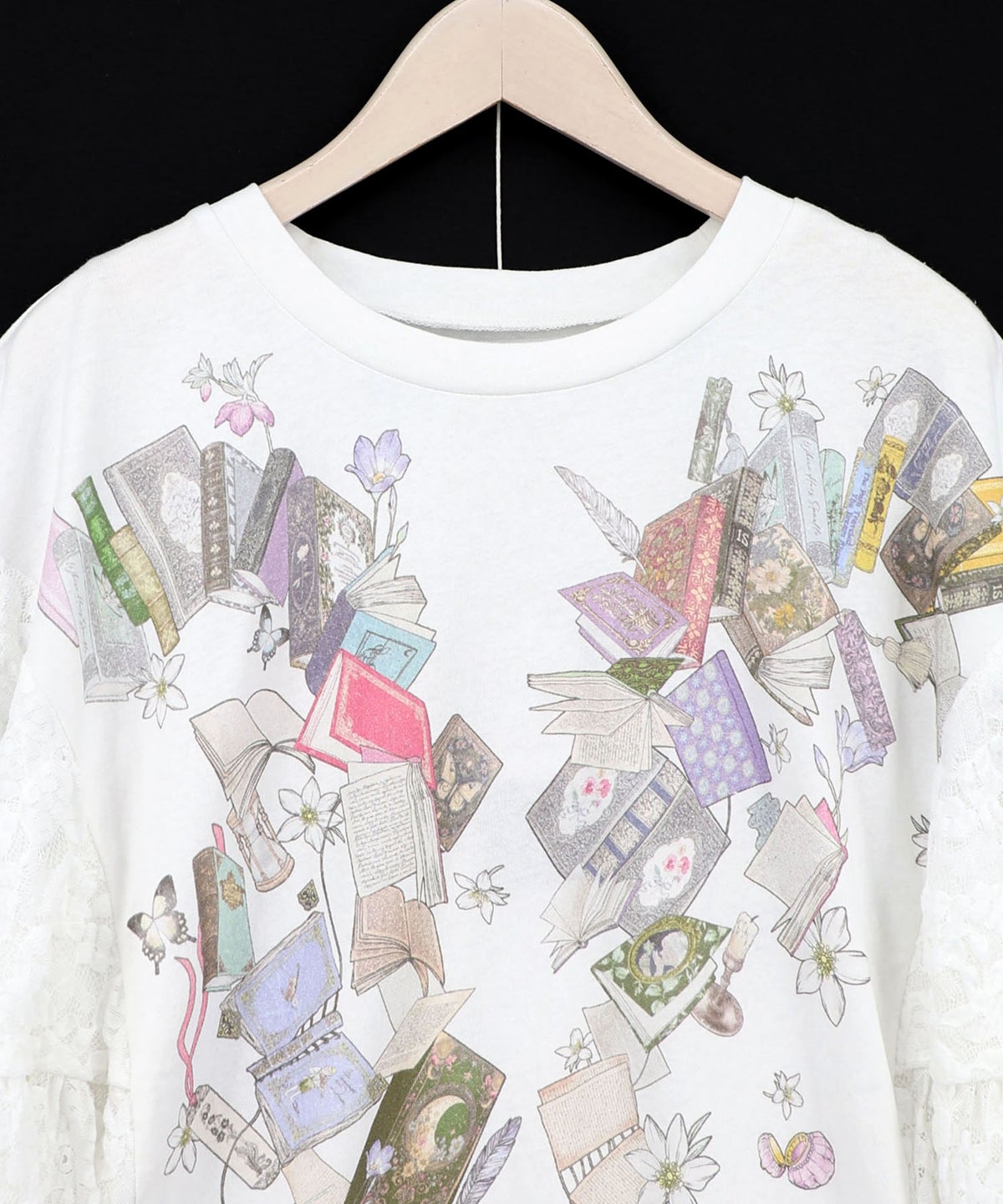 おばあちゃんの思い出本棚柄プルオーバー-7