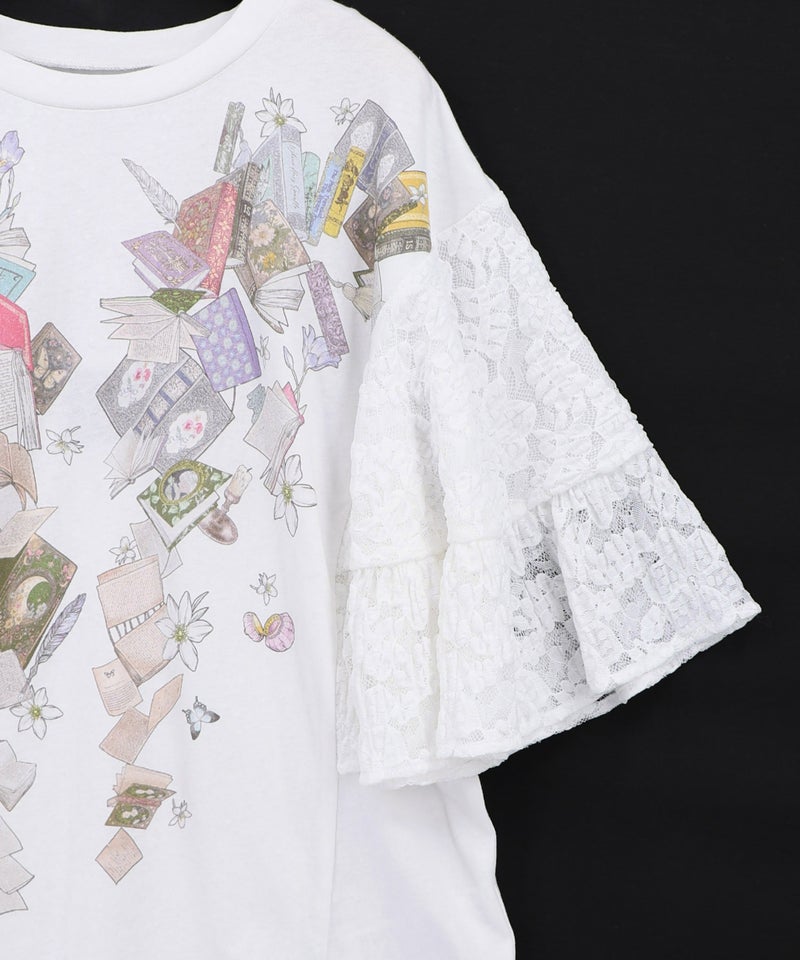 おばあちゃんの思い出本棚柄プルオーバー-8