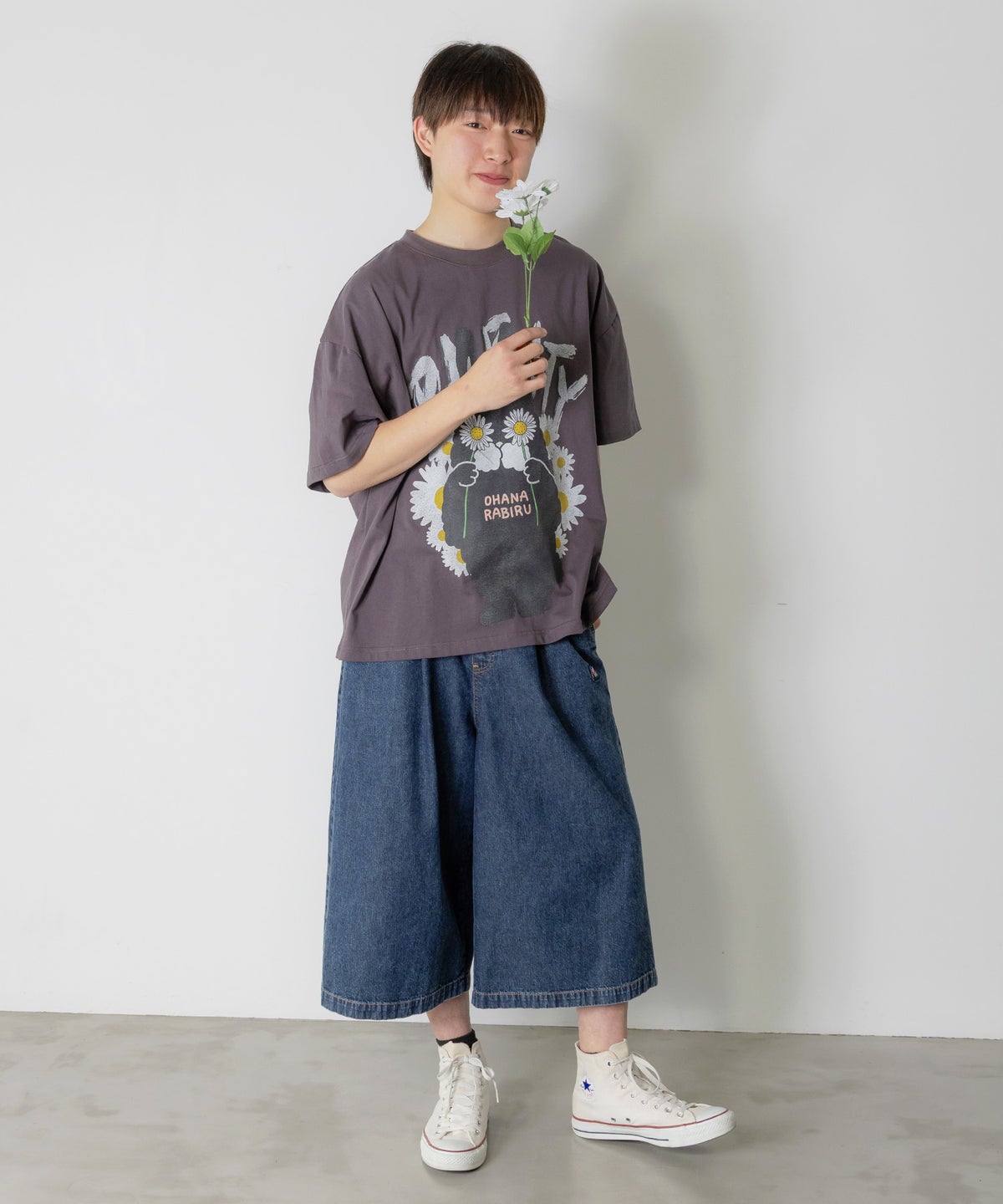 ネコパン刺繍 ツイルorデニムパンツ-2