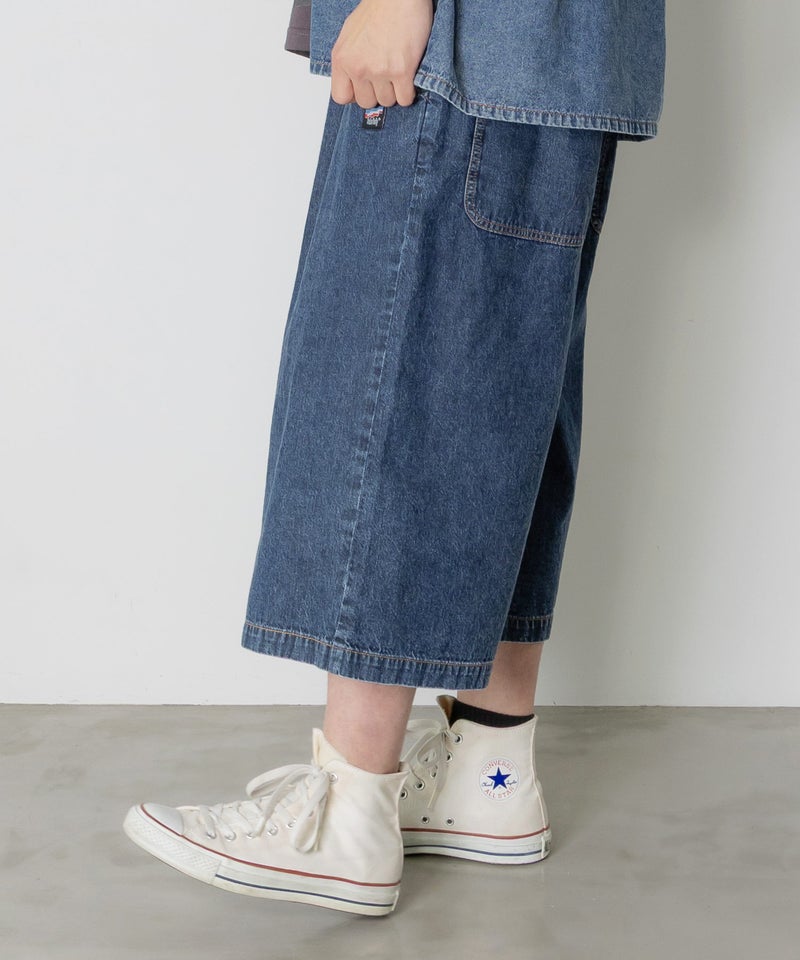 ネコパン刺繍 ツイルorデニムパンツ-4