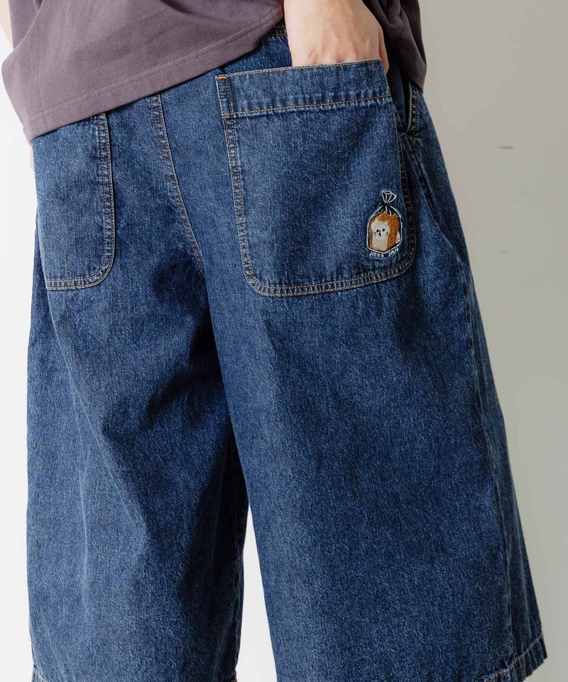 ネコパン刺繍 ツイルorデニムパンツ-7