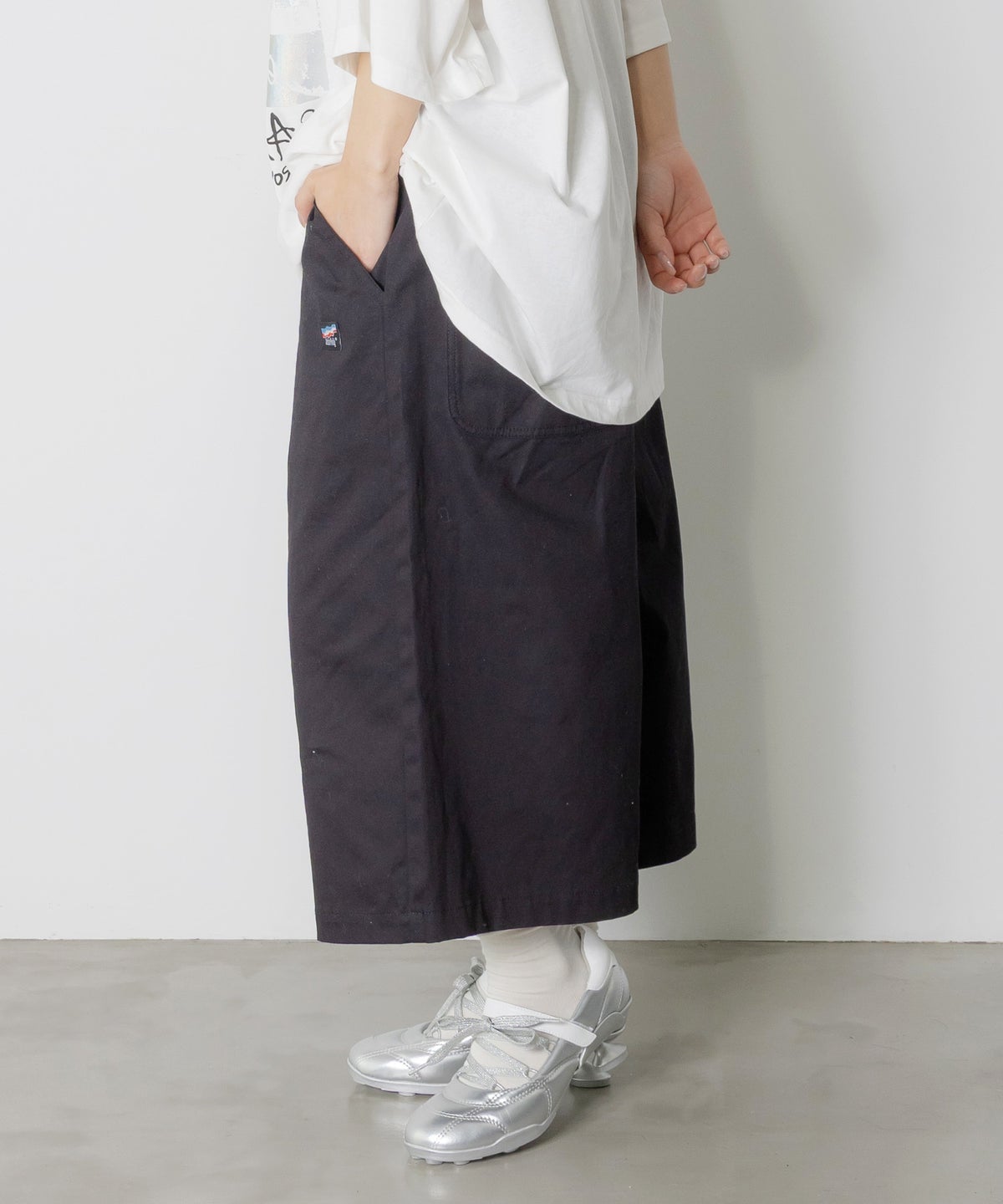 ネコパン刺繍 ツイルorデニムパンツ-15