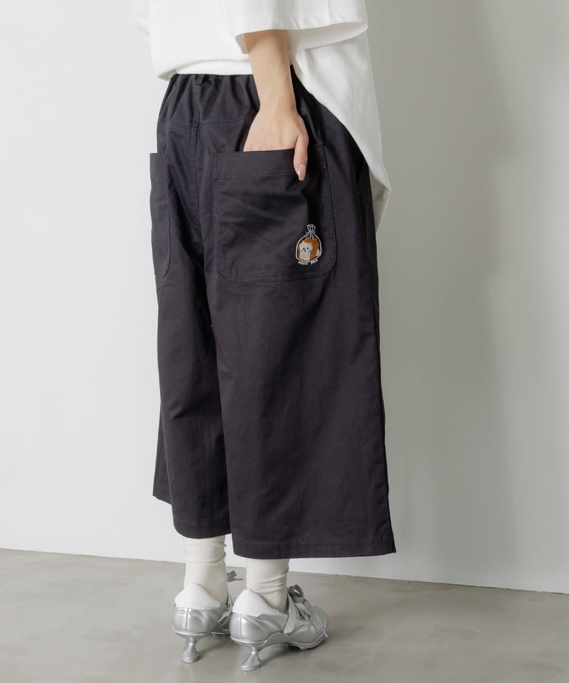 ネコパン刺繍 ツイルorデニムパンツ-16