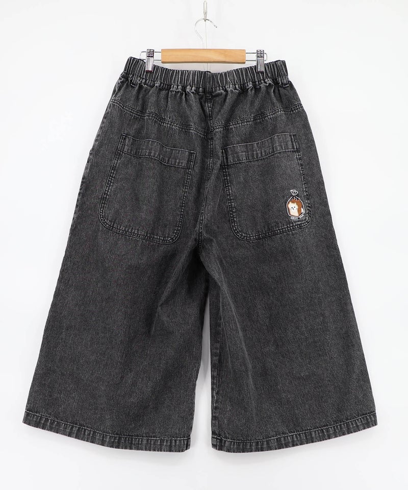 ネコパン刺繍 ツイルorデニムパンツ-18