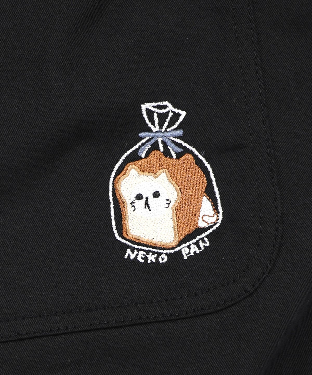 ネコパン刺繍 ツイルorデニムパンツ-30