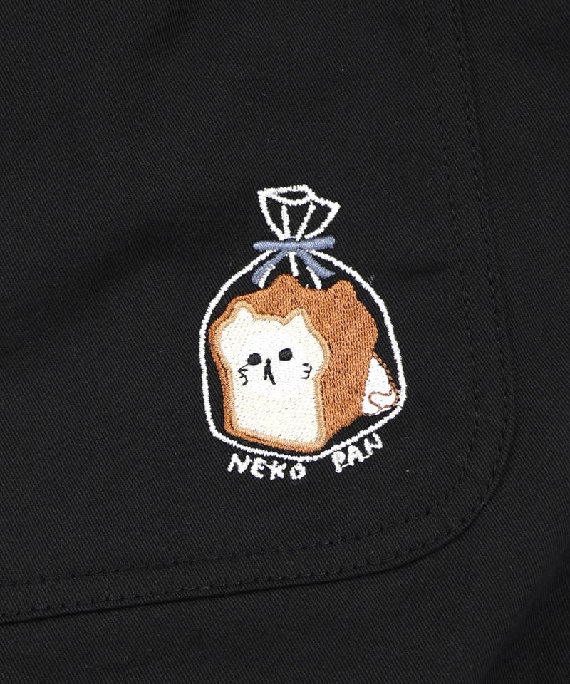ネコパン刺繍 ツイルorデニムパンツ-30