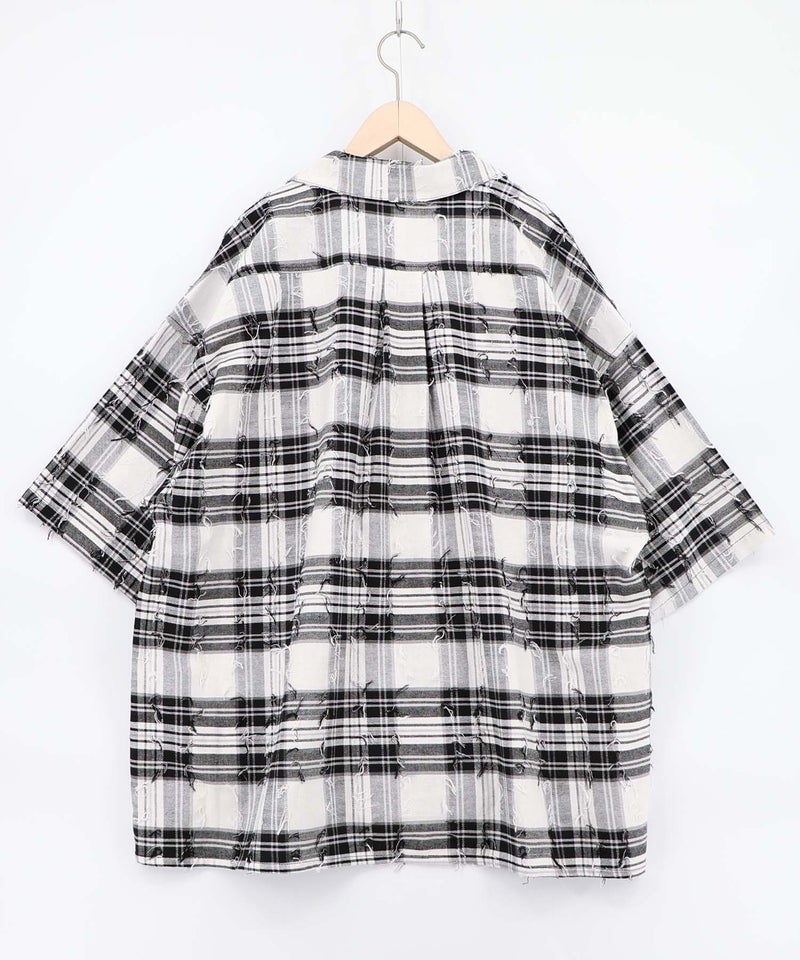 ネコパン刺繍 ひげチェックorデニムシャツ-17