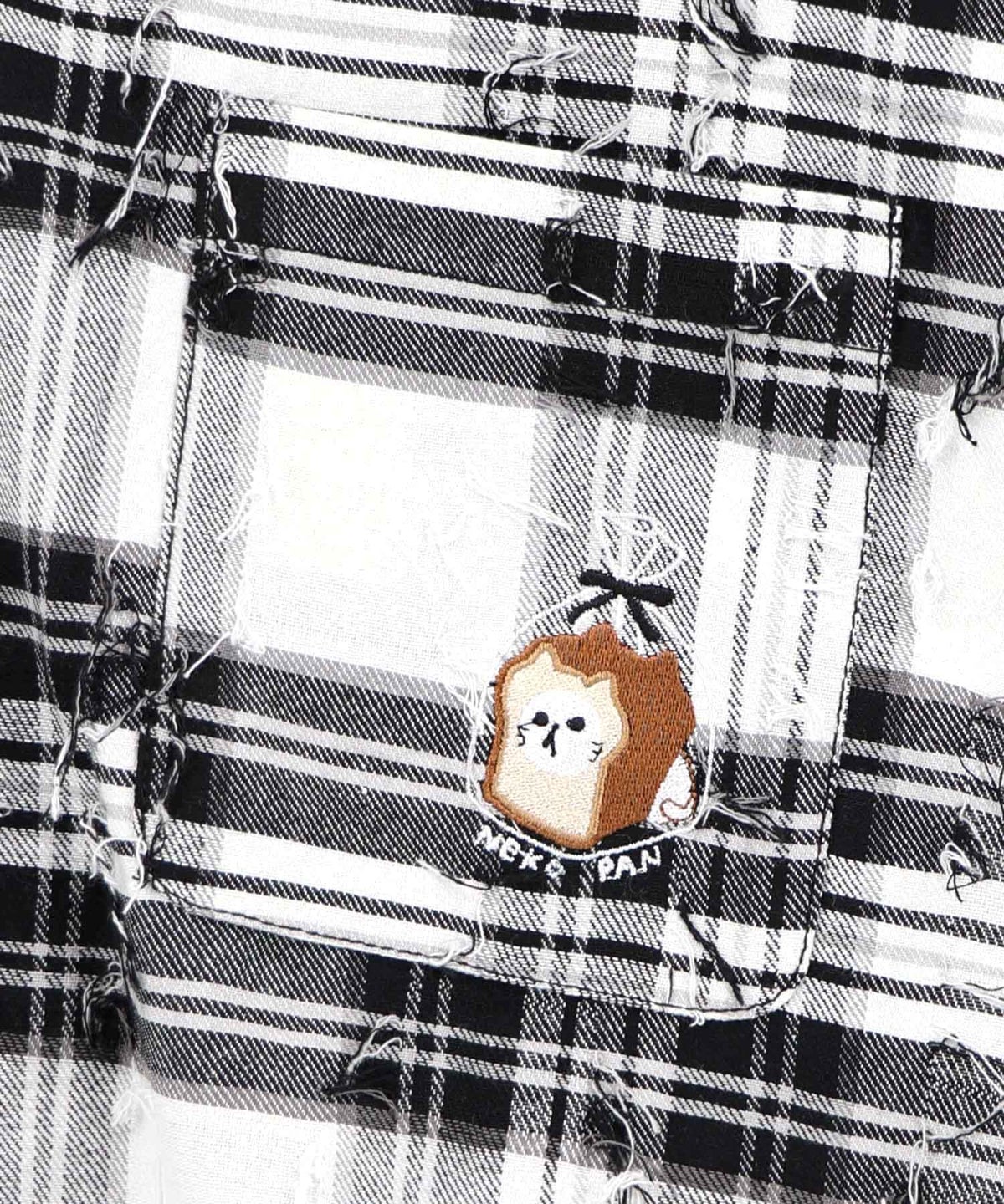 ネコパン刺繍 ひげチェックorデニムシャツ-18