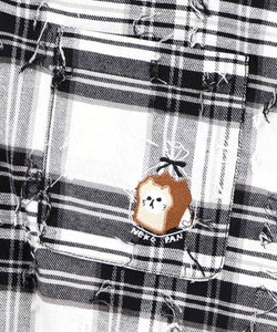 ネコパン刺繍 ひげチェックorデニムシャツ-18