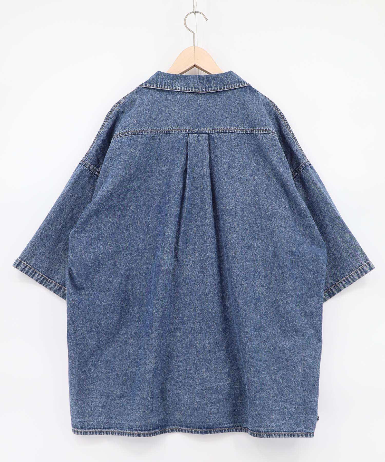 362105：ネコパン刺繍 ひげチェックorデニムシャツの通販-ScoLar