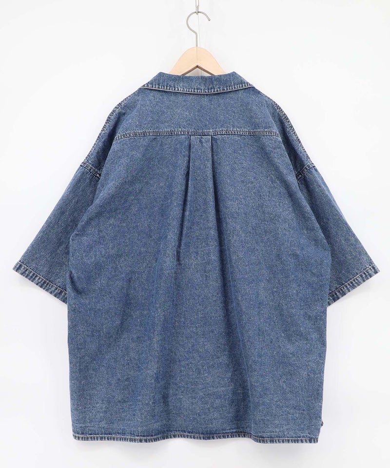 ネコパン刺繍 ひげチェックorデニムシャツ-20