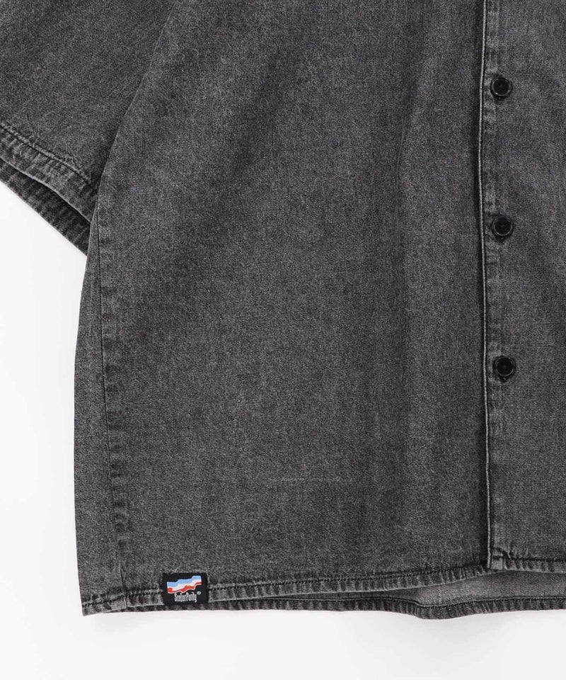 ネコパン刺繍 ひげチェックorデニムシャツ-24