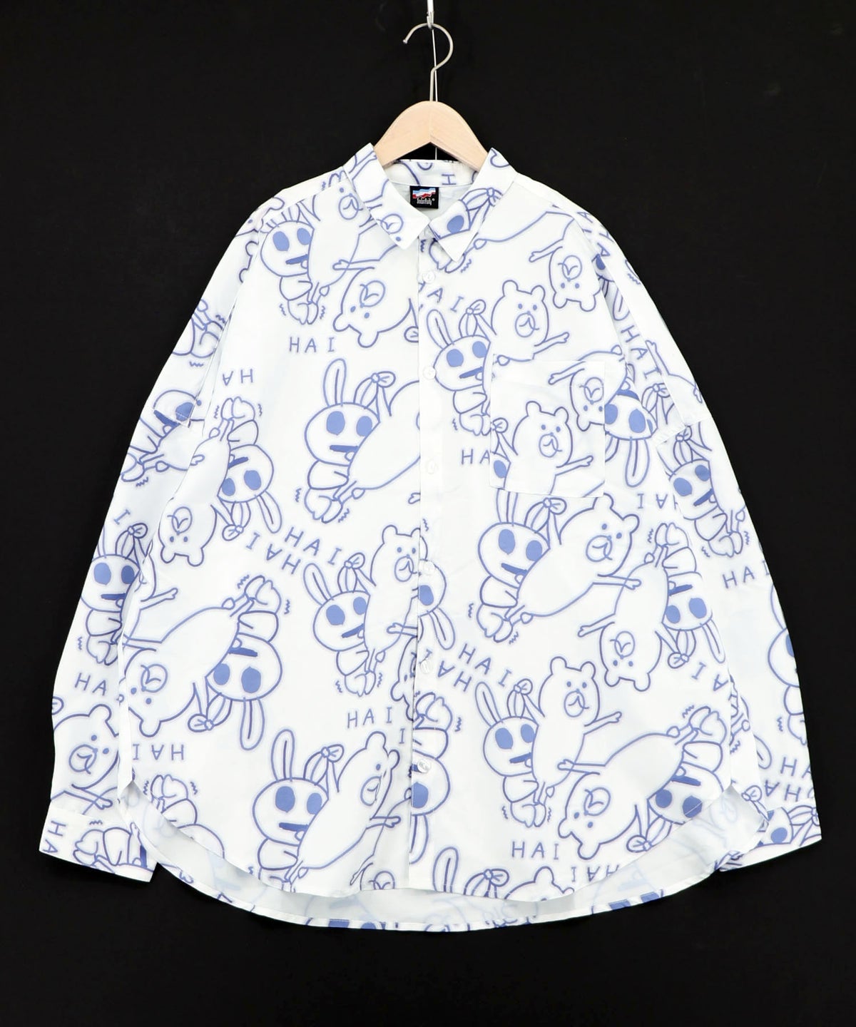 組体操クマとうさぎネオンサイン風シャツ-10