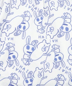 組体操クマとうさぎネオンサイン風シャツ-11