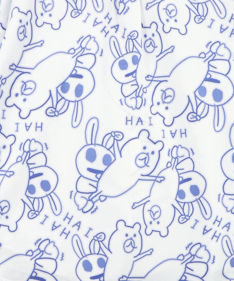 組体操クマとうさぎネオンサイン風シャツ-11