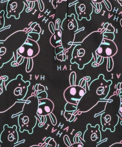 組体操クマとうさぎネオンサイン風シャツ-13