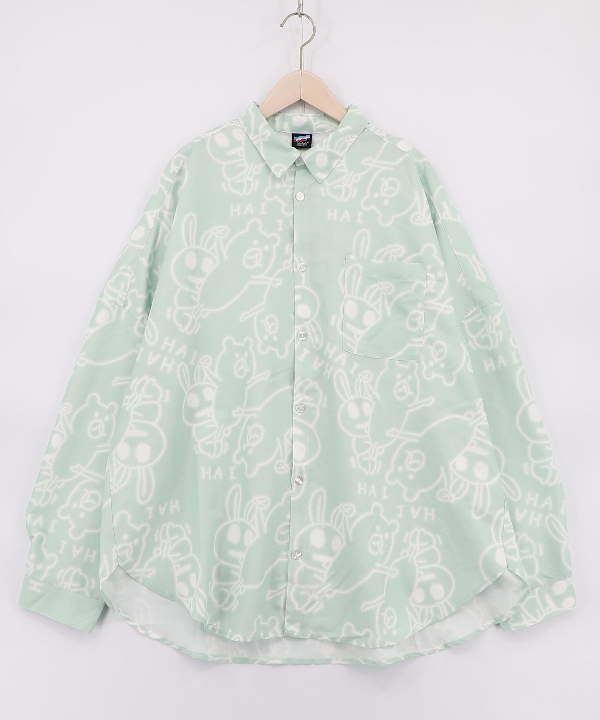 組体操クマとうさぎネオンサイン風シャツ-14