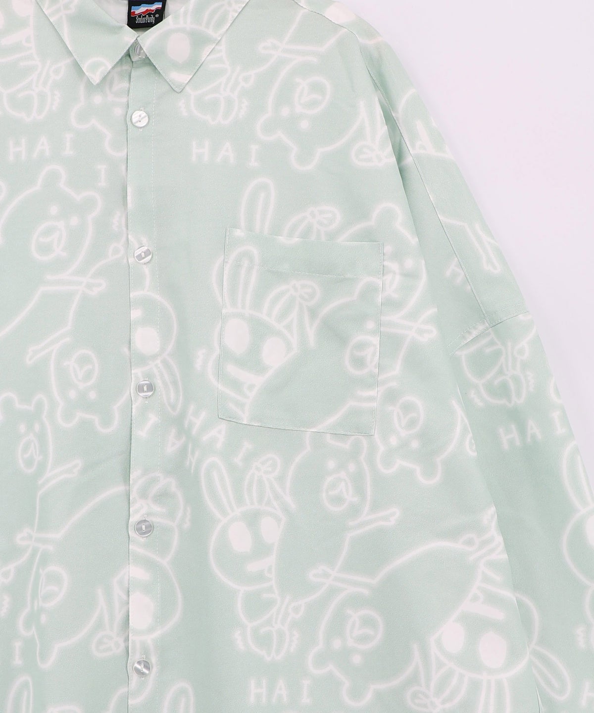 組体操クマとうさぎネオンサイン風シャツ-17