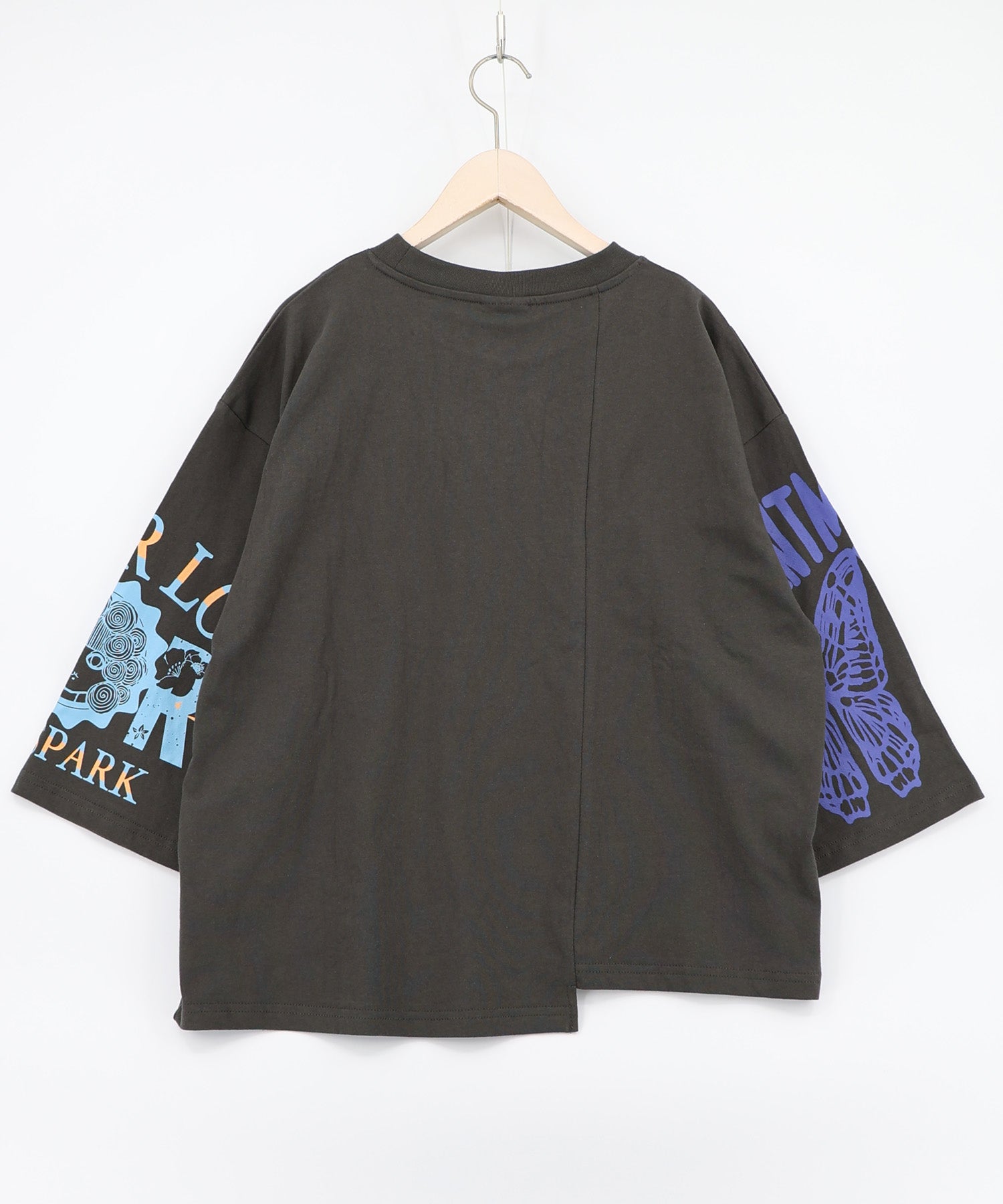 162628：ポジティブフレーズ柄アシンメトリープルオーバーの通販-ScoLar