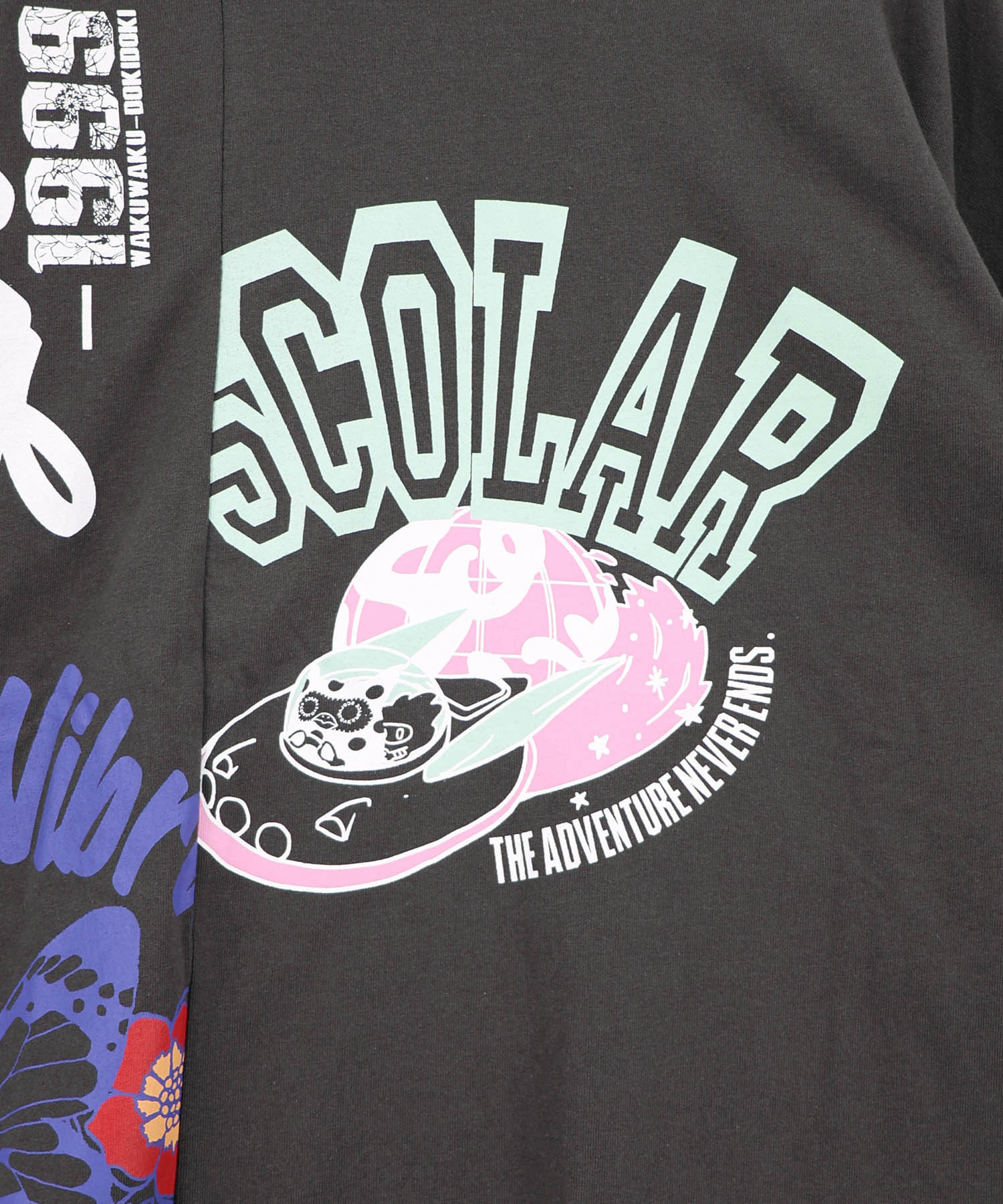 162628：ポジティブフレーズ柄アシンメトリープルオーバーの通販-ScoLar
